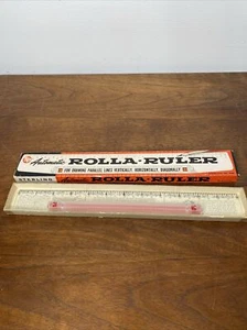 Vintage Sterling Automatic Rolla Ruler No 549 Made USA Drawing Original Box - Picture 1 of 9