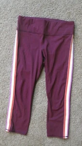 Athleta Contender Seitenstreifen Capri Leggings Powerlift - Pflaume - Größe M - Bild 1 von 8