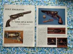 Vintage 1976 Colt Bicentennial Handgun Print Ad Third Model Dragoner - Bild 1 von 11