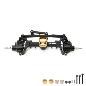Front Portal Axle Housing w/ Gears Brass Worm Gears for Axial SCX24 Upgrades - Picture 1 of 13