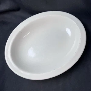 "Cuenco para servir ovalado vintage Shenango Restaurant Ware blanco 12"" manchas de la edad usado" - Imagen 1 de 10