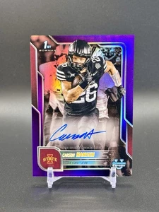 2025 Bowman Chrome U #55 Carson Hansen Purple Auto #22/75 Iowa State Cyclones - Bild 1 von 3