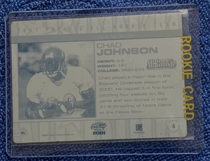 1/1 CHAD JOHNSON ROOKIE 2001 PACIFIC CROWN PRINTING PLATE CINCINNATI BENGALS RC - Picture 1 of 2
