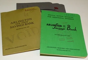 20 cancelled Bank Books 1950s-1990s Arlington/Charlestown/Cambridge Mass. - Picture 1 of 3