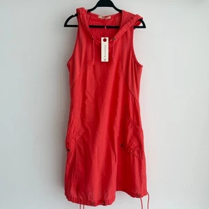 XCVI Wearables Dress XL Linen Cotton Hooded Cargo Pocket Mini Lagenlook Tunic - Picture 1 of 11