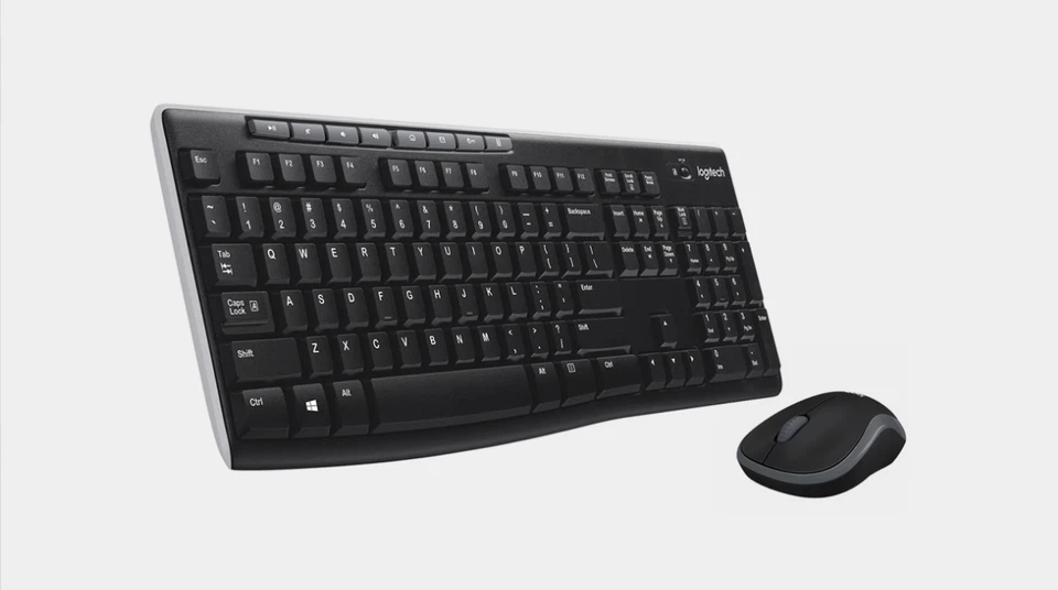 Logitech MK270 Wireless Keyboard And Mouse Combo - US Black 920-008813 - Image 1 of 4