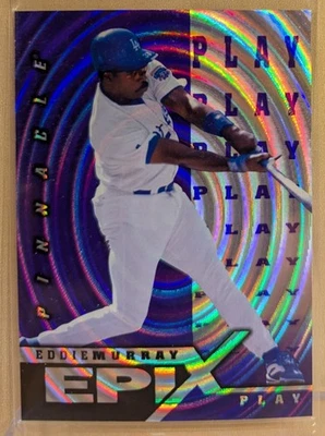 1998 Pinnacle EPIX PLAY PURPLE #24 Eddie Murray Dodgers Refractor HOF RARO Foto 1 de 2
