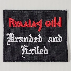 RUNNING WILD Branded and Exiled SMALL PATCH Embroidered Band Logo - Picture 1 of 6