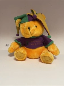 Peluche orsacchiotto pagliaccio martedì grasso orsacchiotto millennio 11" giallo viola verde - Foto 1 di 5