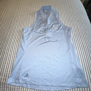 Adidas Sleeveless Blue 1/2 Zip Golf Shirt Small Birmingham - Picture 1 of 10