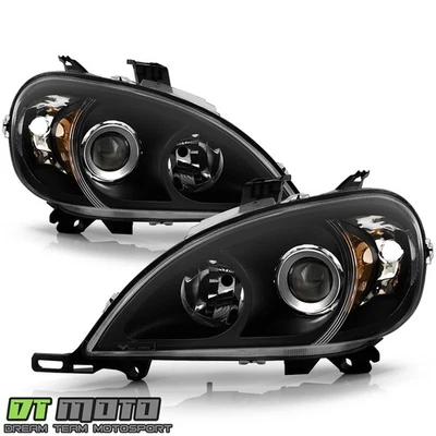 Faros proyectores tipo halógeno negros Mercedes Benz W163 ML320 ML430 1998-2001 Foto 1 de 4