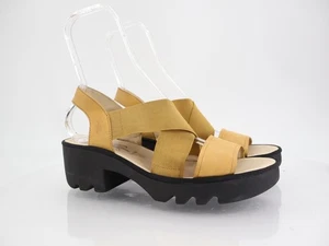Fly London Taji Sandale Gr. 42 11 senfgelb Slingback Plateau Chunky Block - Bild 1 von 12