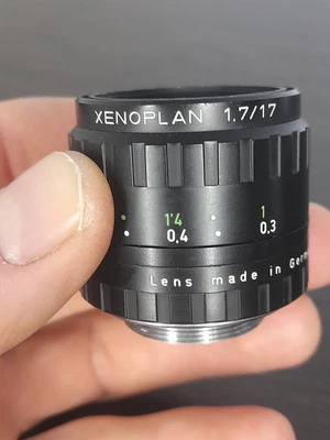 Xenoplan 1.7/17mm German Cine Lens M25 C-mount  - Image 1 of 4