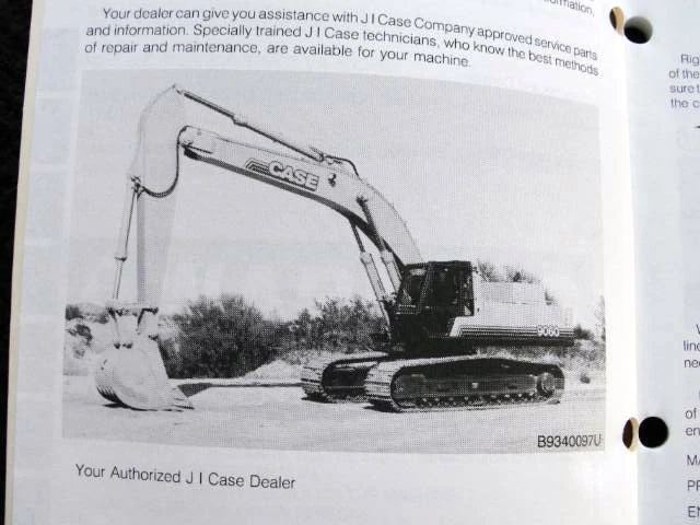 ORIGINAL CASE 9060 EXCAVATOR OPERATORS MANUAL 140 PAGES NICE ONE - Image 1 of 1