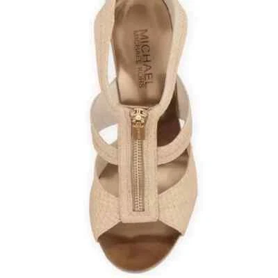 Sandalias Michael Kors Berkley Piel de Serpiente Correa en T Tacones 8.5 **ENVÍO GRATUITO** Foto 1 de 4