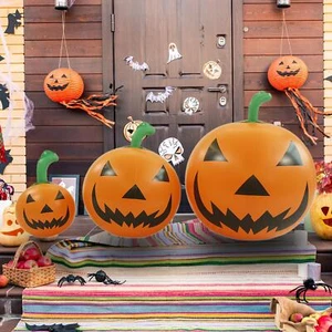 Halloween Pumpkin Decoration Party Decor Ornament Inflatable Pumpkin Ball Orange - Picture 1 of 19