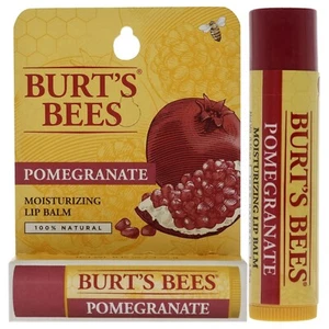 Burt's Bees Moisturizing Lip Balm 100% Natural, Pomegranate NIB - Picture 1 of 11