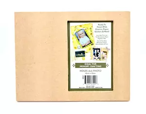 NEU Unfertiges Holzbild Zum Selbermachen Rahmen für Memory Crafts/Malerei 4""x6"" Foto - Bild 1 von 4