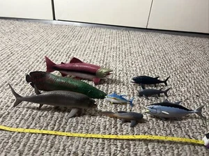 Coho, Silver Salmon Spawning, Realistic, Rubber Model Toy Gift 6.5" Lot X8 - Picture 1 of 6