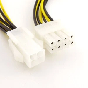 4-Pin to 8-Pin 12V ATX Motherboard CPU Power Supply Adapter Converter Cable Tool - Picture 1 of 12