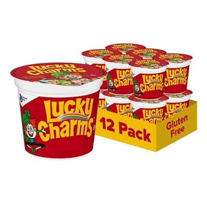 Lucky Charms with Marshmallows Breakfast Cereal Cup, Gluten Free, Single Serve - Picture 1 of 9