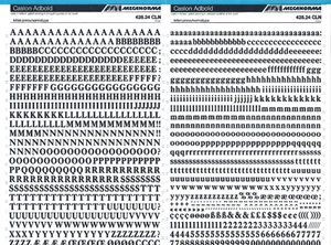 Letras de transferencia seca MECANORMA 428,24 CLN #933 CASLON ADBOLD 7,5 mm - Imagen 1 de 2
