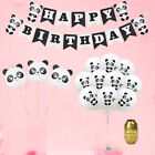  18 teile / satz Niedlichen Panda Theme Letters Banner Runde Latex Ballons