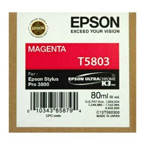 NEW Epson T5803 Magenta Ink Stylus Pro 3800 Genuine - Image 1 of 1