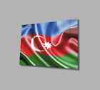 Azerbaycan Flagge National Glasposter Wandkunst Interieur Wanddekor Elegant ✓