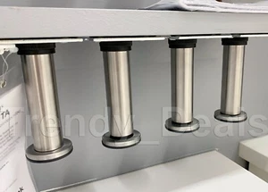 SET of 4 - Ikea CAPITA Legs for Cabinet Stainless Steel 4 1/2" 602.635.74 - NEW - Picture 1 of 5