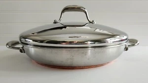 Emerilware All Clad 12 In Stainless Copper Bottom Pan With Lid 2 Handles TQQQ02 - Picture 1 of 12