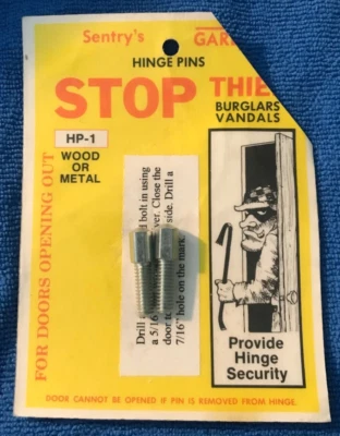 Pasadores de bisagra Sentry's GardZem Stop Thief - HP1 - Puertas de madera o metal que se abren Foto 1 de 3