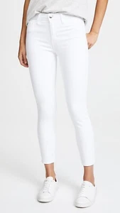 L'AGENCE Women's NWD Size 27 White Margot High Rise Skinny Stretch Cropped Jeans - Picture 1 of 22