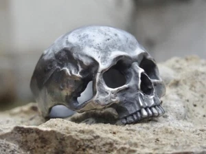 Sterling Silber 925 Totenkopf Ringe Schmuck Schädel Herren Handgemacht Juwelen - Bild 1 von 9