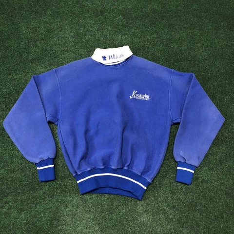 VTG Kentucky Wildcats UK Womens Mock Neck Collared Cheerleader Sweatshirt Size L Cover