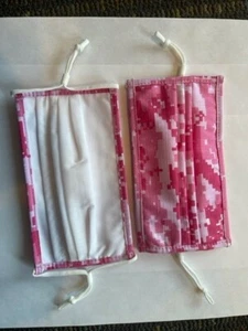 New cotton face mask masks pink digital camouflage adjustable pocket - Picture 1 of 1