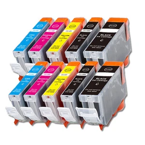 10PK Combo Printer Ink chipped for Canon PGI-5BK CLI-8 MP500 MP530 MP600 MP610 - Picture 1 of 1