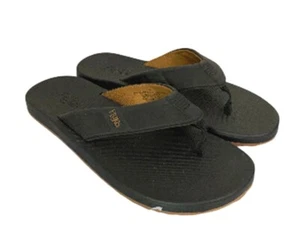 NEW FLOJOS Men's BAJO Memory Foam Flip Flop Sandals - SIZE 12 - BLACK - Picture 1 of 11