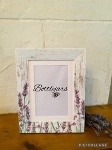 Lavender flower design decoupaged picture frame. - Picture 1 of 4