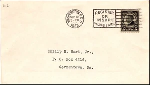 Scott 612 2 Cents Harding Ward FDC Typed Address Washington, DC SCV $100.00 - Picture 1 of 2
