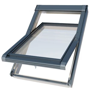 Triple Glazed Pine Roof Window Centre Pivot Loft Wooden Skylight Rooflight - Picture 1 of 10