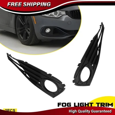 2X tampa moldura lâmpada farol de neblina para para para-choque dianteiro para 2014-2020 BMW 428i 430i 435i 440i - Imagem 1 de 4