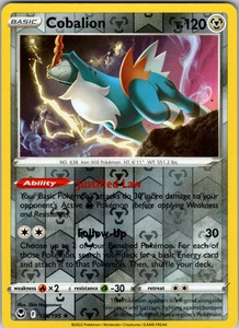 Cobalion Reverse Holo 126/195 SWSH12: Silver Tempest Rare - NM - Picture 1 of 2