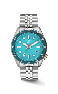 Orologio Lorenz Shark 5 Professional Diver 030255EE Watch Automatico Turchese - Immagine 1 di 4