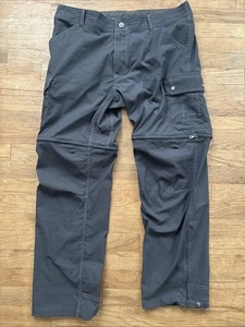 Kuhl Renegade Convertible Stealth Men’s Pants Size 38X30 Hiking Outdoor Black - Picture 1 of 13