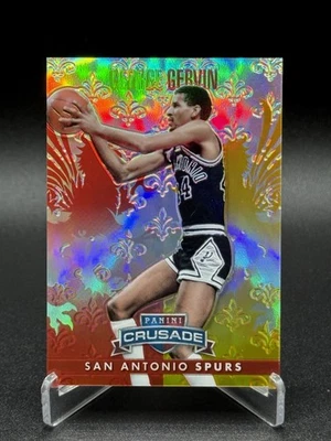 2013-14 Panini Crusade George Gervin Red Gold #213 /349 San Antonio Spurs HOF 🔥 - Image 1 of 4