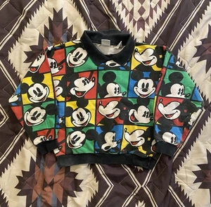 Vintage Mickey & Co JG Hook Children’s TODDLER Sweatshirt AOP Color Block 5/6 - Picture 1 of 8