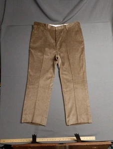 J. Press Cotton Wale Corduroy Flat Front Pants Mens 40 Khaki Brown USA Made EUC - Picture 1 of 13