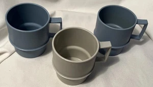 Tres tazas apilables vintage Tupperware color pastel tazas - Imagen 1 de 5