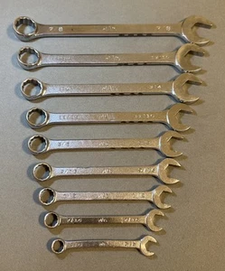 MAC Tools USA 9 pc SAE Combination Wrench Set CW Series 3/8 to 7/8" - Picture 1 of 13